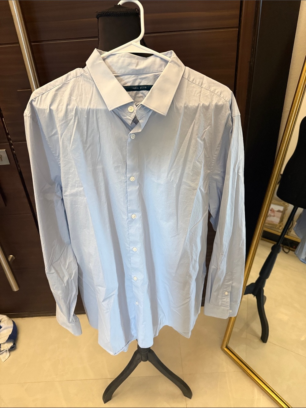 Perry Ellis Light Blue Button-Down Dress Shirt